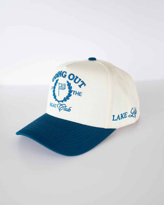 Going Out on the Boat Club Hat - Blue & Cream