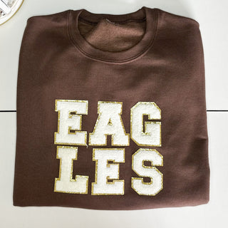 "EAGLES" JAZZY CREWNECK (brown + white)