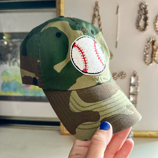 sequin baseball patch baseball cap hat