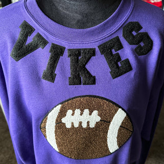 1:1 VIKES big football crewneck